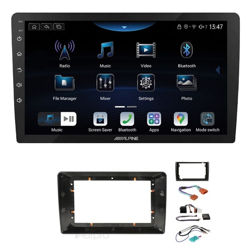 Alpine INE-AX809 9" Wireless Apple CarPlay and Wireless Android Auto Head Unit with Aerpro AKVW4 9/10 Inch install kit to suit Volkswagen various 2015
