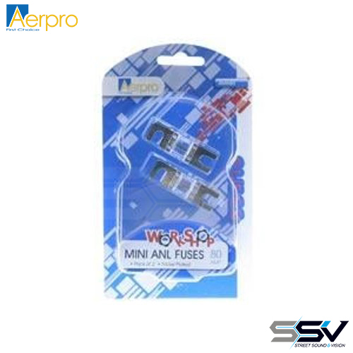 Aerpro AMA80 80 amp mini anl fuses pk of 2