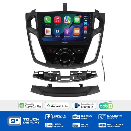 Aerpro AMCFO10 9" Wireless CarPlay & Android Auto Multimedia Kit To Suit Ford Focus LZ 2015-2018