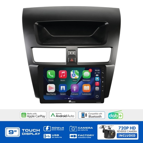 Aerpro AMDMZ1 9" Wireless CarPlay & Android Auto Multimedia Kit To Suit Mazda BT-50 2012-2018