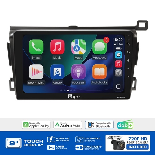 Aerpro AMDTO5 9" Wireless CarPlay & Android Auto Multimedia Kit To Suit Toyota RAV4 2013-2017 (Non-Amplified)