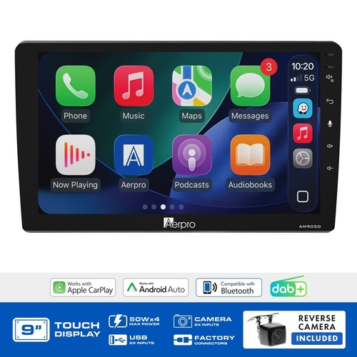 Aerpro AMDVW13 9" Wireless CarPlay & Android Auto Multimedia Kit To Suit Volkswagen Various Models 2006-2015