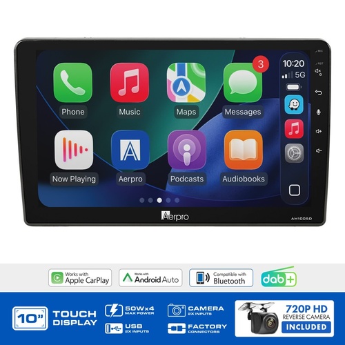 Aerpro AMDVW3 10" Wireless CarPlay & Android Auto Multimedia Kit To Suit Volkswagen Various Models 2006-2015