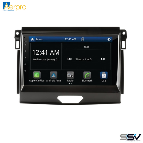 Aerpro AMFO4 9" Wireless Apple CarPlay Android Auto Head Unit To Suit Ford Ranger PX3 4.2" Display only