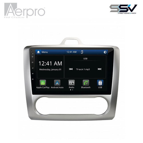 Aerpro AMFO7 9" Multimedia receiver to suit Ford focus 2005-2009 - auto climate control