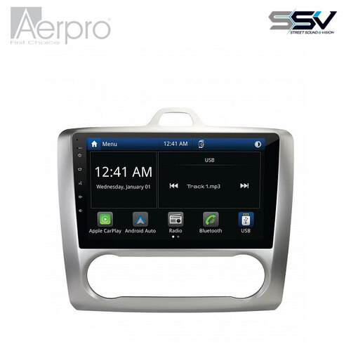 Aerpro AMFO8 9" Multimedia receiver to suit Ford focus 2007-2011 - auto climate control