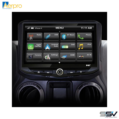 Aerpro AMHJP1K AERA10D 10" Multimedia Receiver To Suit Jeep Wrangler JK