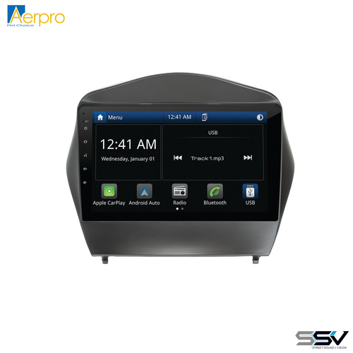 Aerpro AMHY17 9" Wireless Apple CarPlay Android Auto Head Unit To Suit Hyundai ix35 09-15
