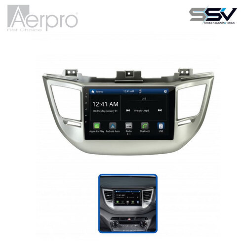 Aerpro AMHY18 9" Multimedia receiver to suit Hyundai tucson 2015-2016 - factory navigation models
