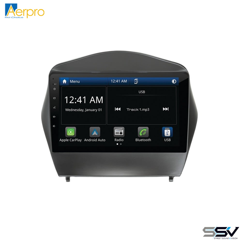 Aerpro AMHY9 9" Wireless Apple CarPlay Android Auto Head Unit To Suit Hyundai ix35 09-13
