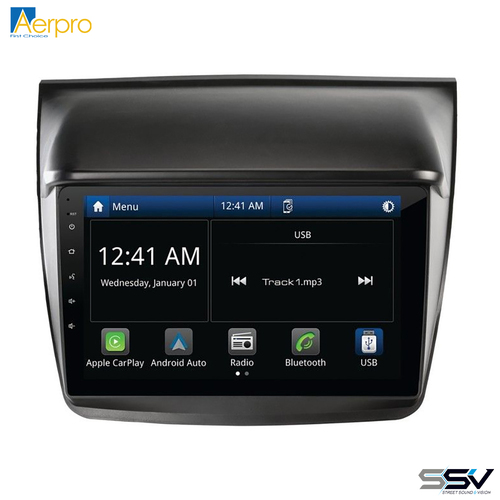 Aerpro AMMB23 9" Wireless Apple CarPlay Android Auto Head Unit To Suit Mitsubishi Triton GL/GLS/GLX/GLX-R/VR 2007-2009 Triton GL/GL-R/GLX 2009-2014 No