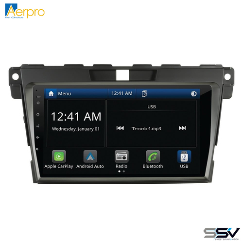 Aerpro AMMZ21 9" Wireless Apple CarPlay Android Auto Head Unit To Suit Mazda CX7 09-12 Amplified