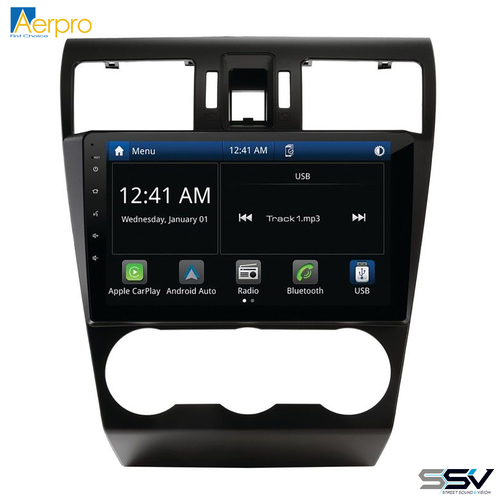 Aerpro AMSU1 9" Wireless Apple CarPlay Android Auto Head Unit To Suit Subaru Forester 2013-14 Impreza 2012-14 XV 2012-15 without 6.1" Screen