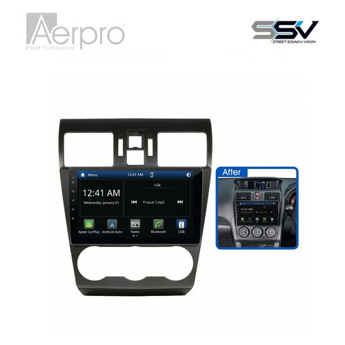 Aerpro AMSU13 9" Multimedia receiver to suit Subaru wrx 2014-2015 - with navigation