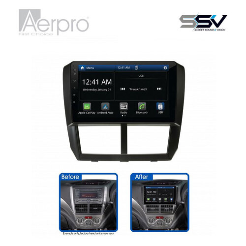 Aerpro AMSU7 9" Multimedia receiver to suit Subaru forester 2007-2012 , impreza 2007-2011 & wrx 2007-2014 - with navigation
