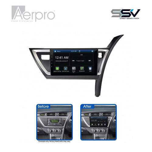 Aerpro AMTO39 10" Multimedia receiver to suit Toyota corolla hatch 2012-2015