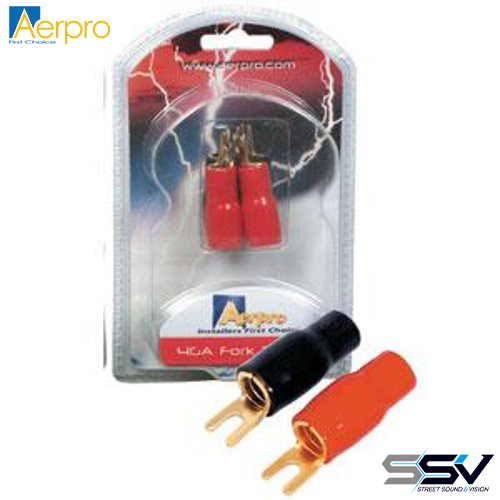 Aerpro AP701 4 ga fork terminal 2 red 2 blk