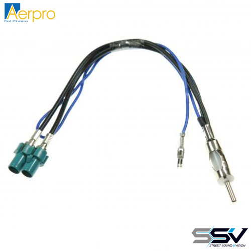 Aerpro APA70 Antenna adaptor double fakra to (m) din phantom power 12v both antenna