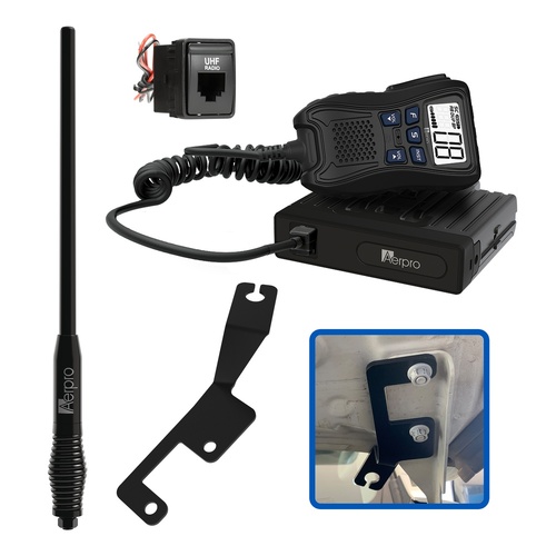 Aerpro APNICBH1 Hideaway 5w Uhf Cb Radio Kit To Suit Nissan Navara 2015