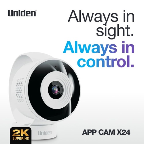Uniden App Cam X24 2K Indoor Wi-Fi Security Camera - White