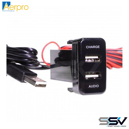 Aerpro APUSBTO2 Dual USB charge / sync to suit Toyota vehicles