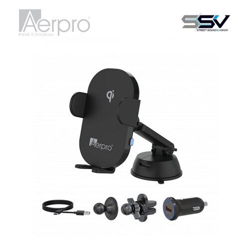 Aerpro APWCAG1 15W wireless charging smartphone holder kit