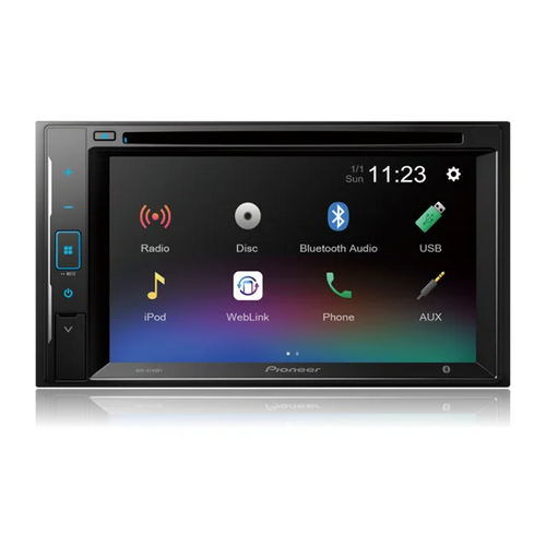 Pioneer AVH-A245BT 6.2″ Multimedia AV Receiver with Bluetooth, iPhone, USB & Aux-In.