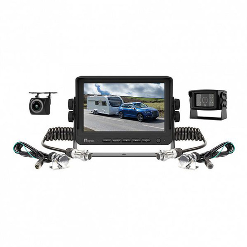 Aerpro AVK7C2 7" Heavy duty ahd monitor 1080p 2 camera caravan kit