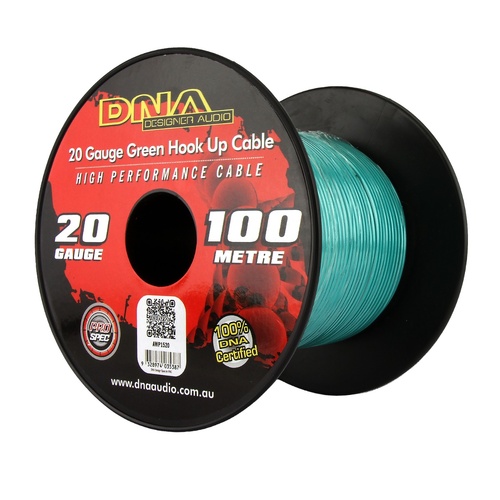 DNA AWP1520 20 Gauge Single Core Power Cable Green 100m Roll