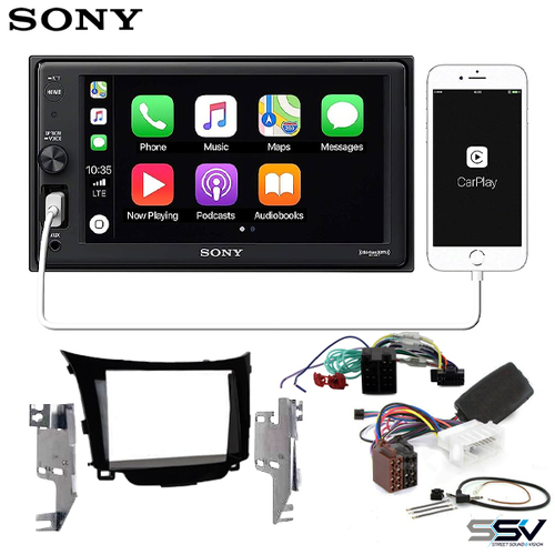 Head Unit Upgrade Package with Sony Apple Carplay To Suit Hyundai i30 2012-2017 GD01 & GD02 