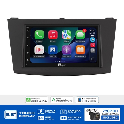 Aerpro AX7514K 6.8" Wireless CarPlay & Android Auto Multimedia Receiver To Suit Mazda 3 2009-2013