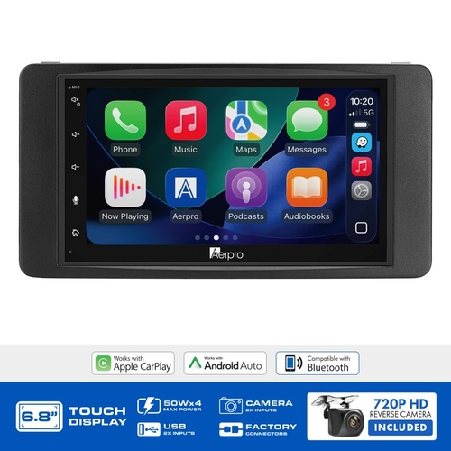 Aerpro AX8100K2 6.8" Wireless CarPlay & Android Auto Multimedia Receiver To Suit Mitsubishi Lancer 2013-2017