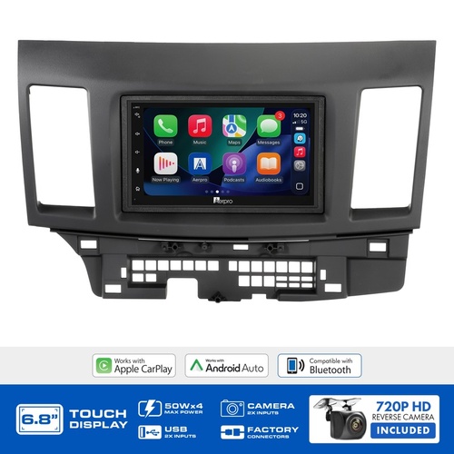 Aerpro AX9037K2 6.8" Wireless CarPlay & Android Auto Multimedia Receiver To Suit Mitsubishi Lancer 2010-2013