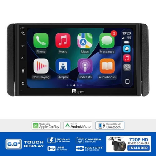 Aerpro AXATB2K 6.8" Wireless CarPlay & Android Auto Multimedia Receiver To Suit Toyota Various Models 2003-2012
