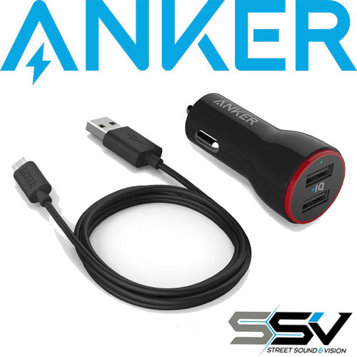Anker B2310H11 PowerDrive 2 + 1 micro-B 0.9m USB Car Charger