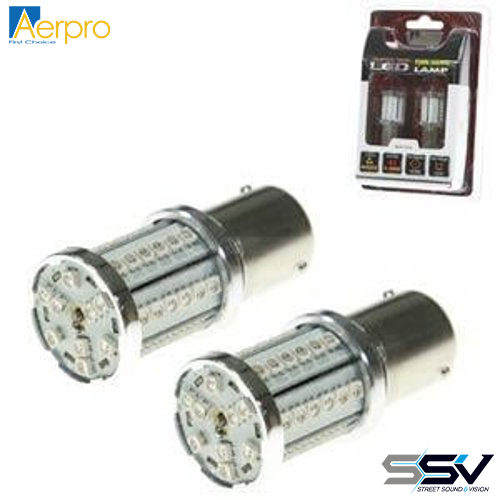 Aerpro BA15S45R Replacement Bulbs BA15S Bayonet Single Pole 45 LED Red