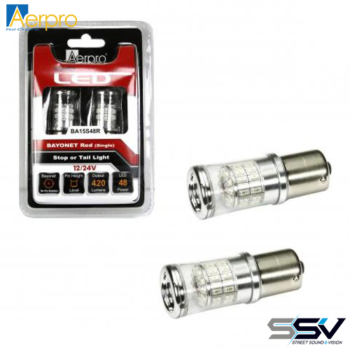 Aerpro BA15S48R 48 x smd ba15s bayonet red single