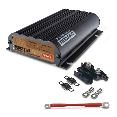 Redarc BCDC1212T Light-Duty DC Battery Charger 12/24V 12Amp Single 12V Input