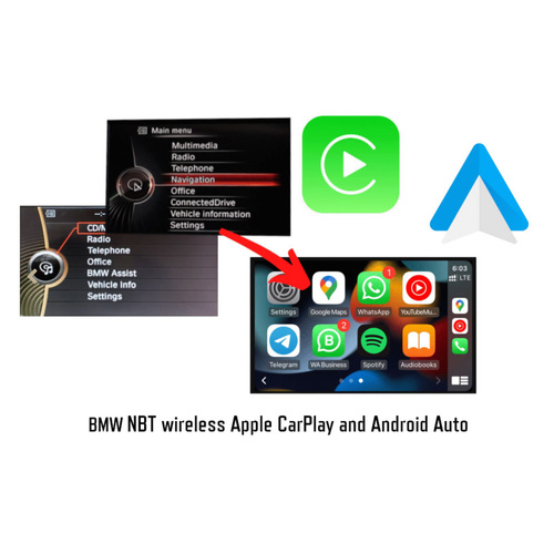 BMW NBT iDrive radios – GALIOS upgrade module for Apple CarPlay and Android Auto