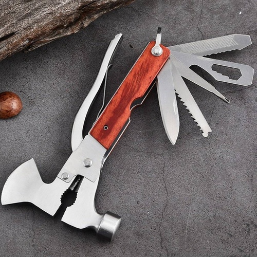 BUSH OWL Multi Function Outdoor Camping Emergency Survival Tools Hatchet Hammer Plier Set