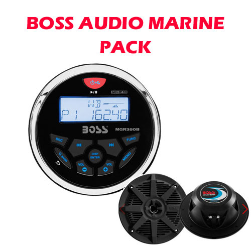 Boss Audio Marine Pack Black - MGR350B & MR62B