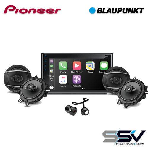 Blaupunkt BP800PLAY 6.8" Apple Carplay Android Auto with 2 x TSA1670F 6.5” 3-way speaks & Axis Reverse Camera