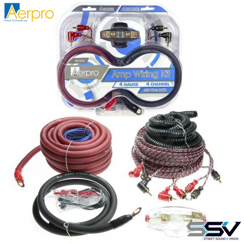 Aerpro BSX404 bassix 4ga 4ch amp install kit