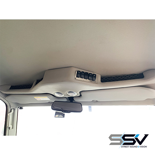 Bulge shape roof console to suit 76 series & 79 series Dual Cab With Switch Pannel