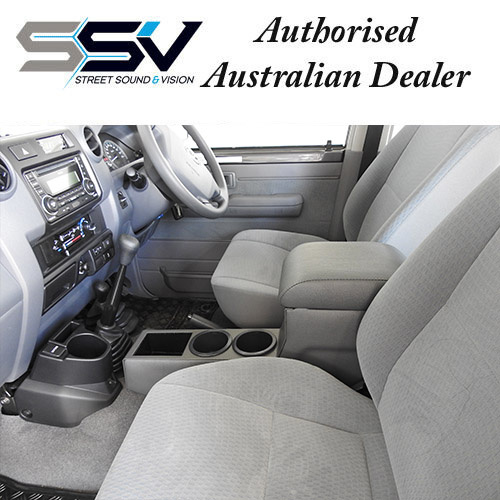 Centre console with 2 cup holders and coin tray to suit 79 Dual & 76 Wagon with Rear Cups & USB Socket