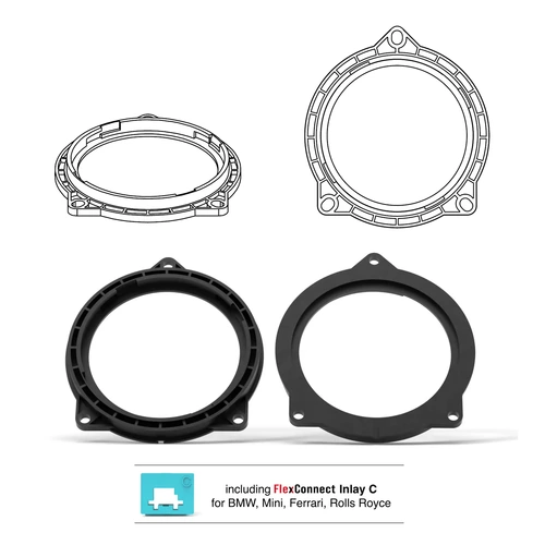 HELIX CFMK100 BMW.2 FlexMount CFMK100 - 4" 3D Printed Speaker Adapter | Pair