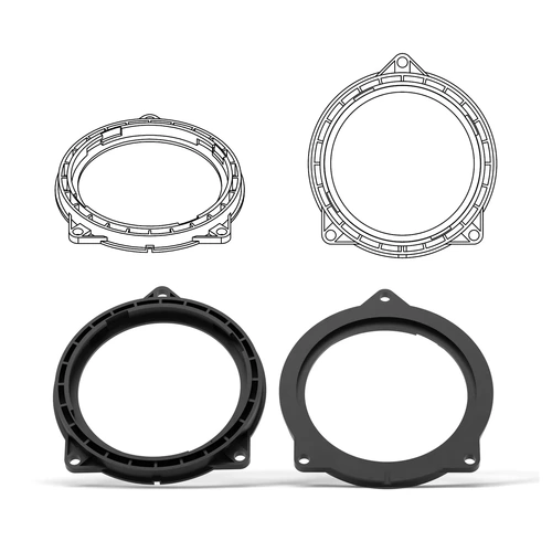 HELIX CFMK100 BMW.3 FlexMount CFMK100 - 4" 3D Printed Speaker Adapter | Pair