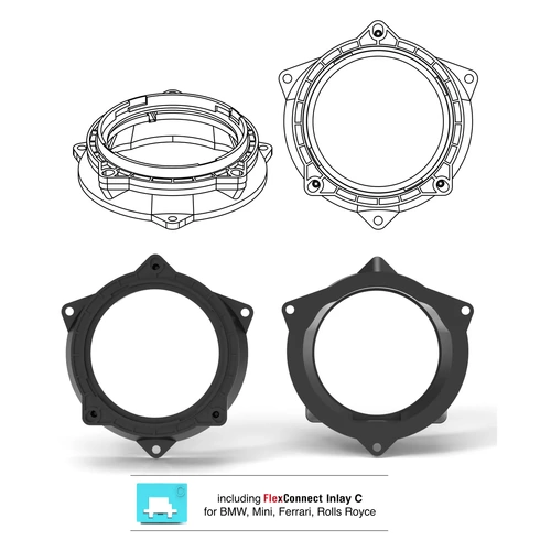 HELIX CFMK100 BMW.4 FlexMount CFMK100 - 4" 3D Printed Speaker Adapter | Pair