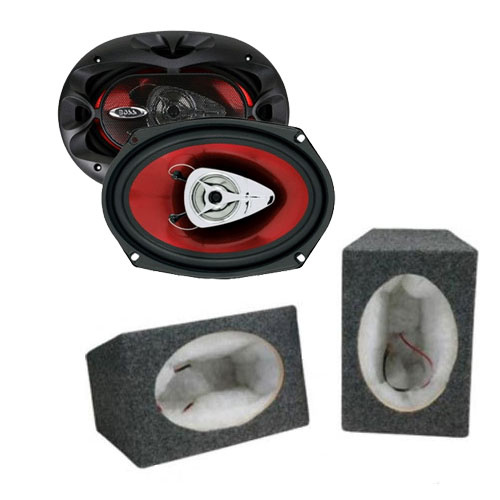Boss 6X9 Speakers CH6920 with ASC691  6X9 MDF BOXES (pair)