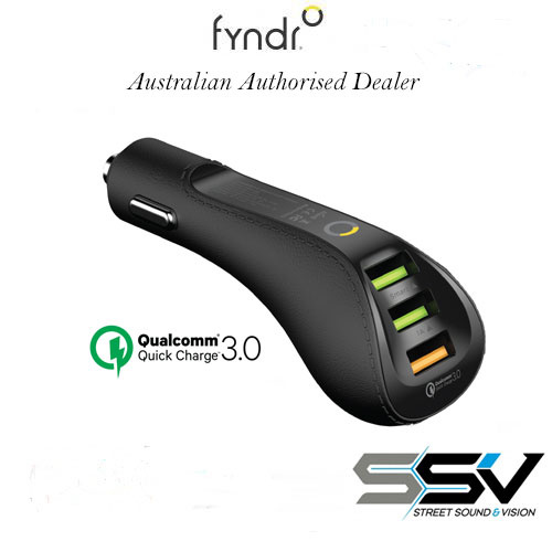 Fyndr CHRG-Q3 6.4A 12V USB with Qualcomm 3.0 Car Charger + Smart Car Finder